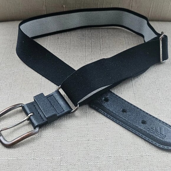 Adidas Boys Belt Black Stretched Waistband Sport Belt Pin Buckle Size adjustable - Picture 10 of 12